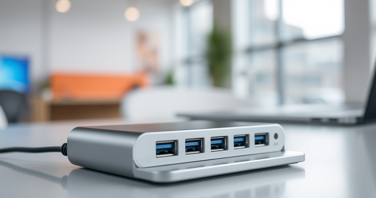 책상 위 알루미늄 USB-C 허브